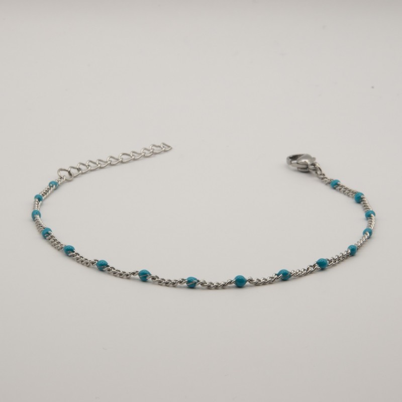 blauw fijn geschakeld armbandje blauw fijn geschakeld armbandje