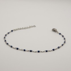 donkerblauw fijn geschakeld armbandje