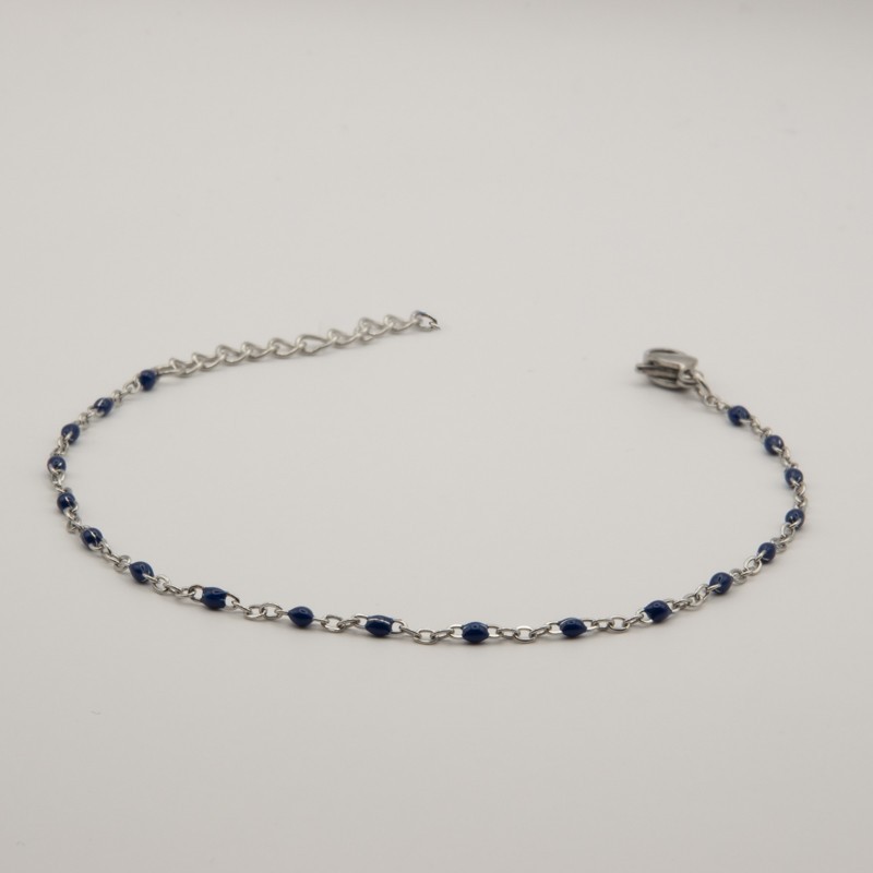 donkerblauw fijn geschakeld armbandje donkerblauw fijn geschakeld armbandje