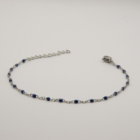 donkerblauw fijn geschakeld armbandje