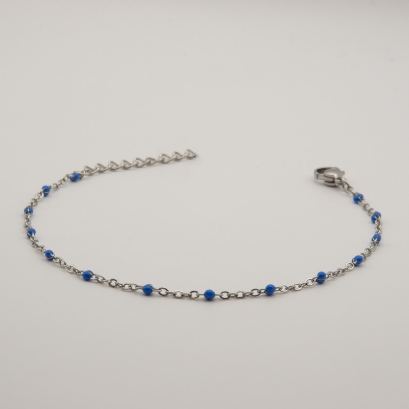 lichtblauw fijn geschakeld armbandje lichtblauw fijn geschakeld armbandje