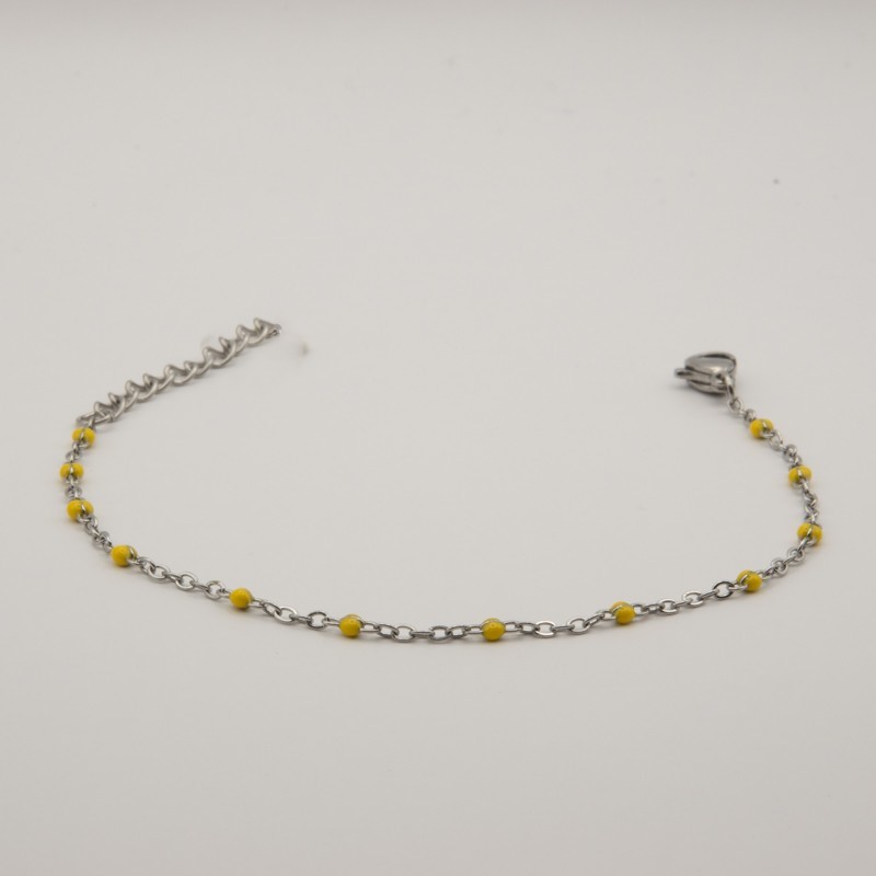 geel fijn geschakeld armbandje geel fijn geschakeld armbandje