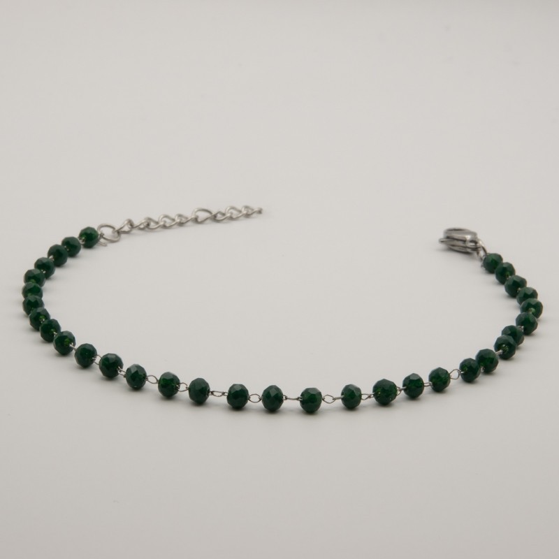 donkergroene kralen armbandje donkergroene kralen armbandje