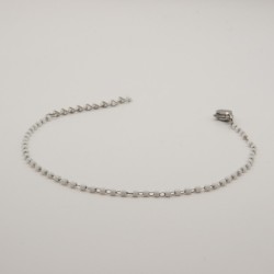 witte cilinder fijn geschakeld armbandje
