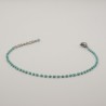 lichtblauwe cilinder fijn geschakeld armbandje