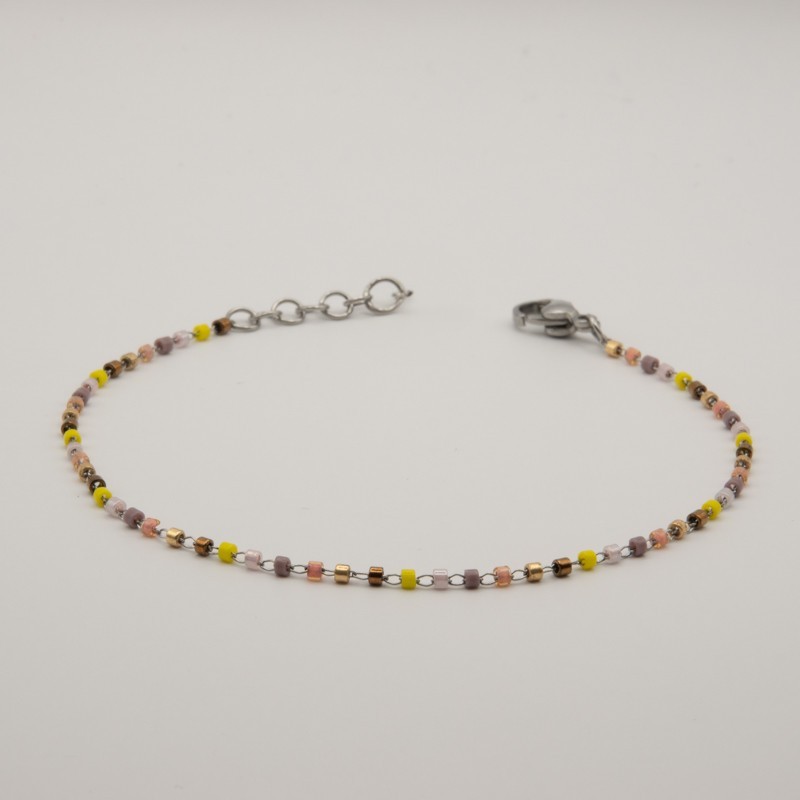 multicolor cilinder fijn geschakeld armbandje multicolor cilinder fijn geschakeld armbandje