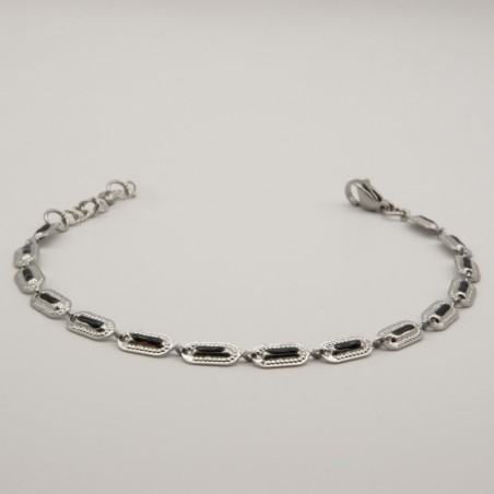 zwarte plaatjes geschakeld armbandje