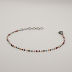 multicolor cilinder fijn geschakeld armbandje