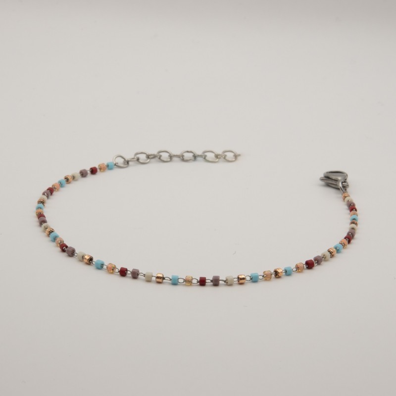multicolor cilinder fijn geschakeld armbandje