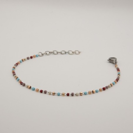multicolor cilinder fijn geschakeld armbandje
