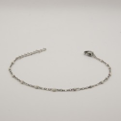 witte glitter kraal fijn geschakeld armbandje