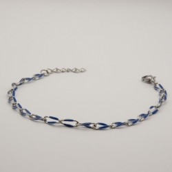 donkerblauw geschakeld armbandje