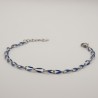donkerblauw geschakeld armbandje