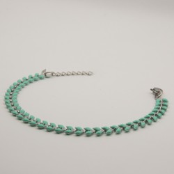 turqoise blaadjes armbandje