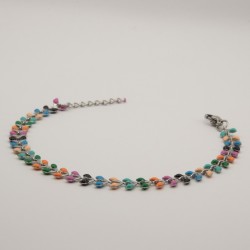 multicolor blaadjes armband