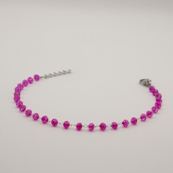 doorzichtige magenta kralen armbandje