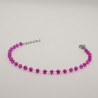 doorzichtige magenta kralen armbandje