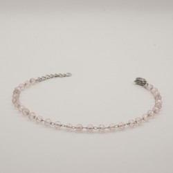 lichtroze doorzichtige kraal armbandje