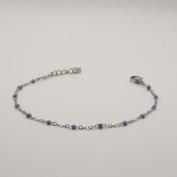 lila fijn geschakeld armbandje