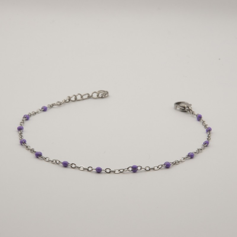 lila fijn geschakeld armbandje lila fijn geschakeld armbandje