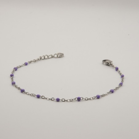 lila fijn geschakeld armbandje