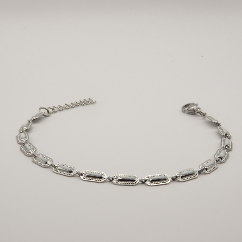 witte plaatjes armbandje witte plaatjes armbandje