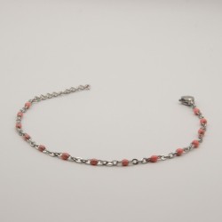 roze fijn geschakeld armbandje